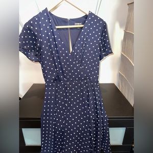 Express polka dot blue mini dress